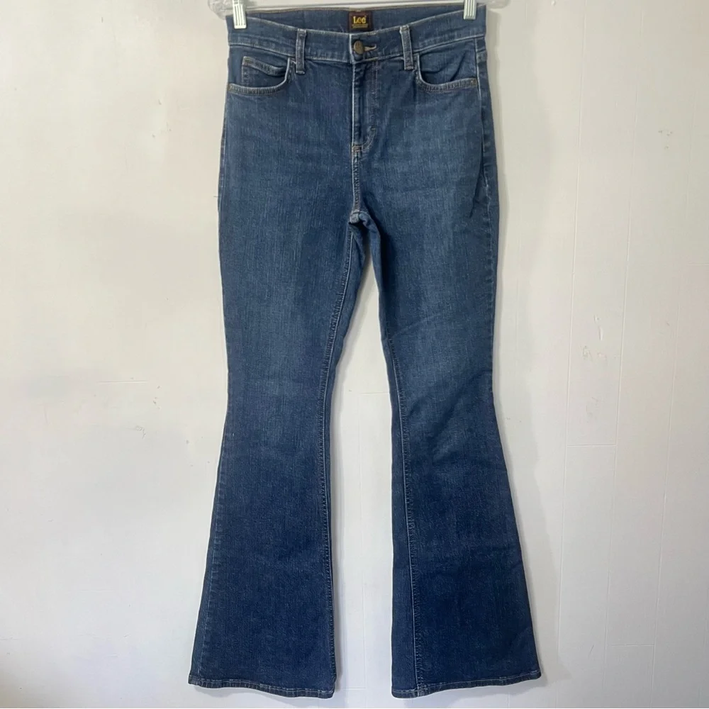 Vintage 90’s Retro High Rise Flare Bell Bottom Western Boho Denim Jeans 6 Long
